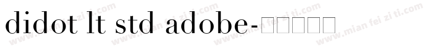 didot lt std adobe字体转换